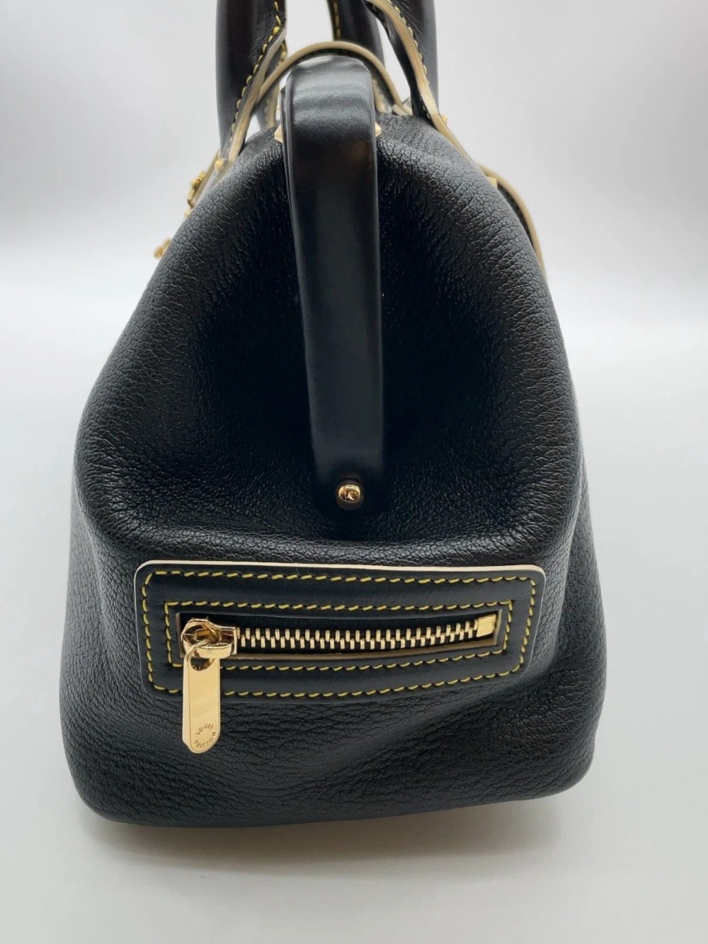 Louis Vuitton Noir Suhali Angenieux PM Satchel - Picture 6 of 16